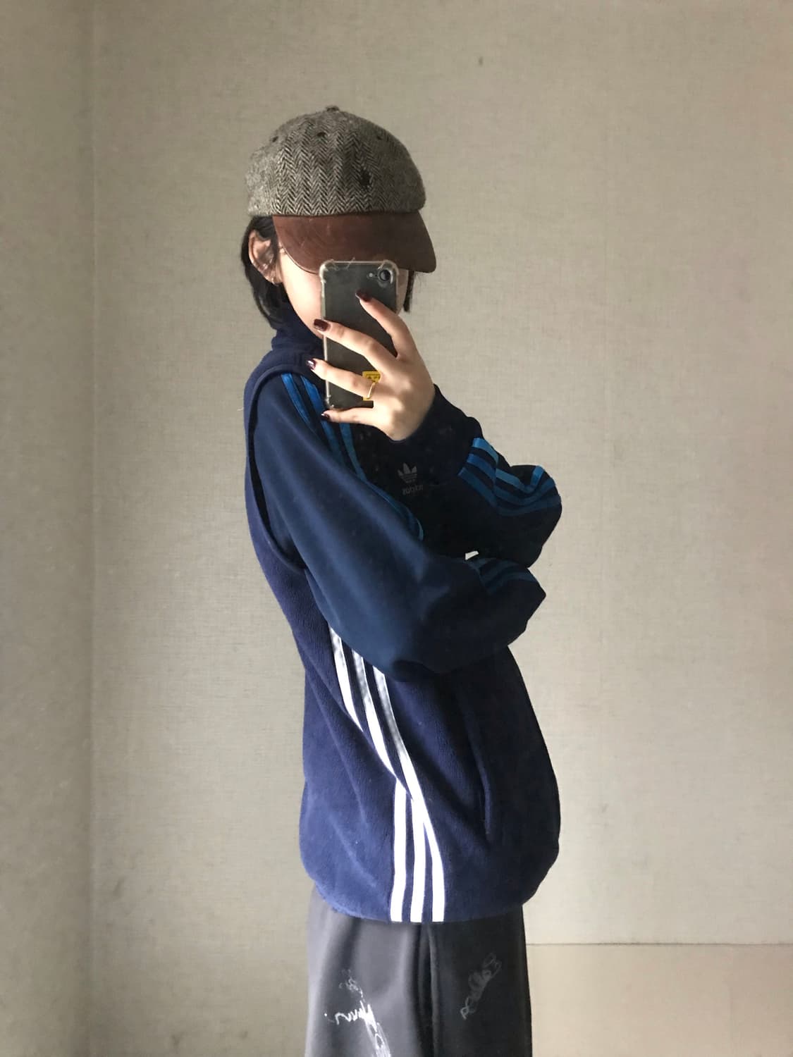 아디다스 네이비 파이어버드 후리스 조끼 상품이미지2