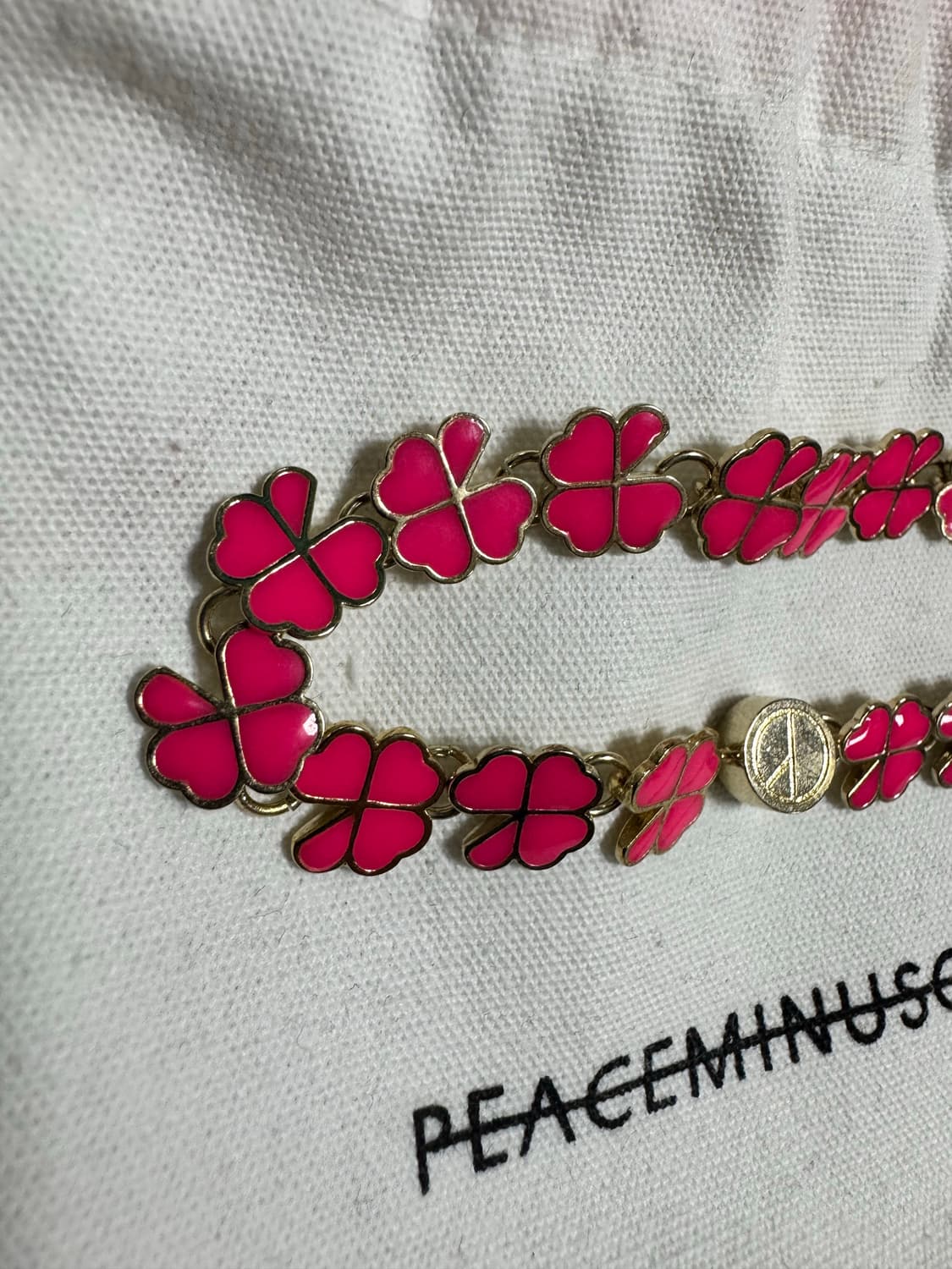 피스마이너스원 클로버 브레이슬릿 #1 핑크 상품이미지2