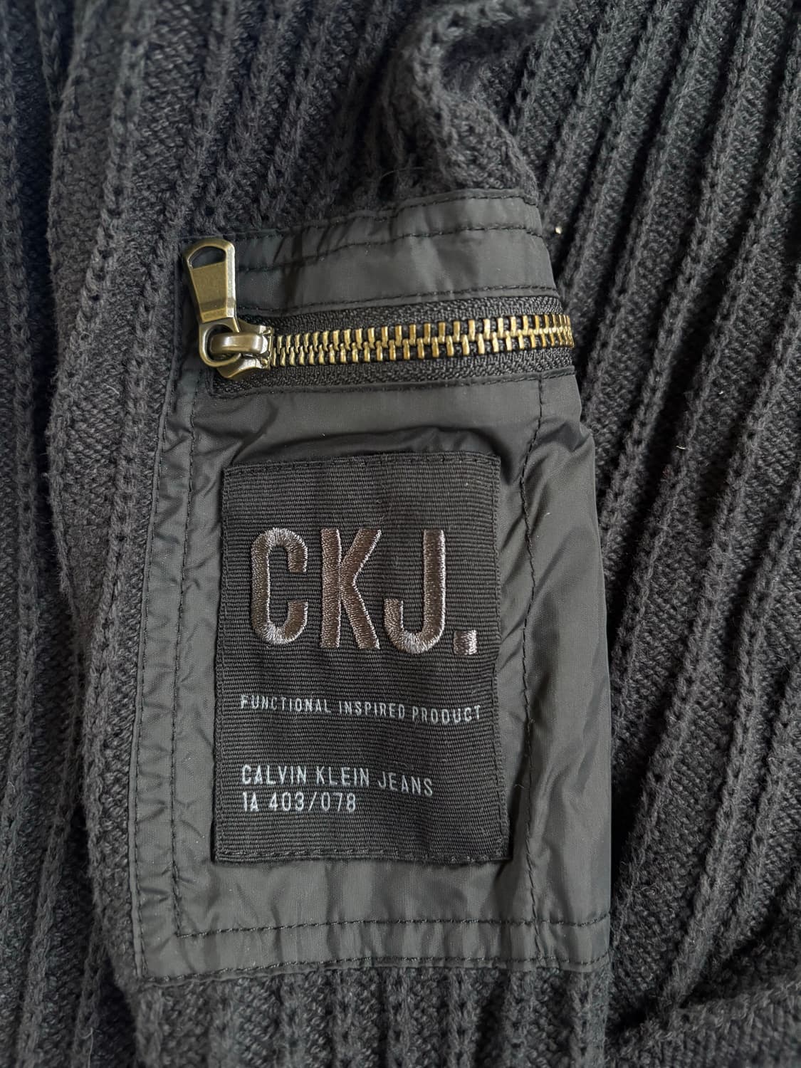 캘빈클라인 패딩 니트집업 상품이미지5