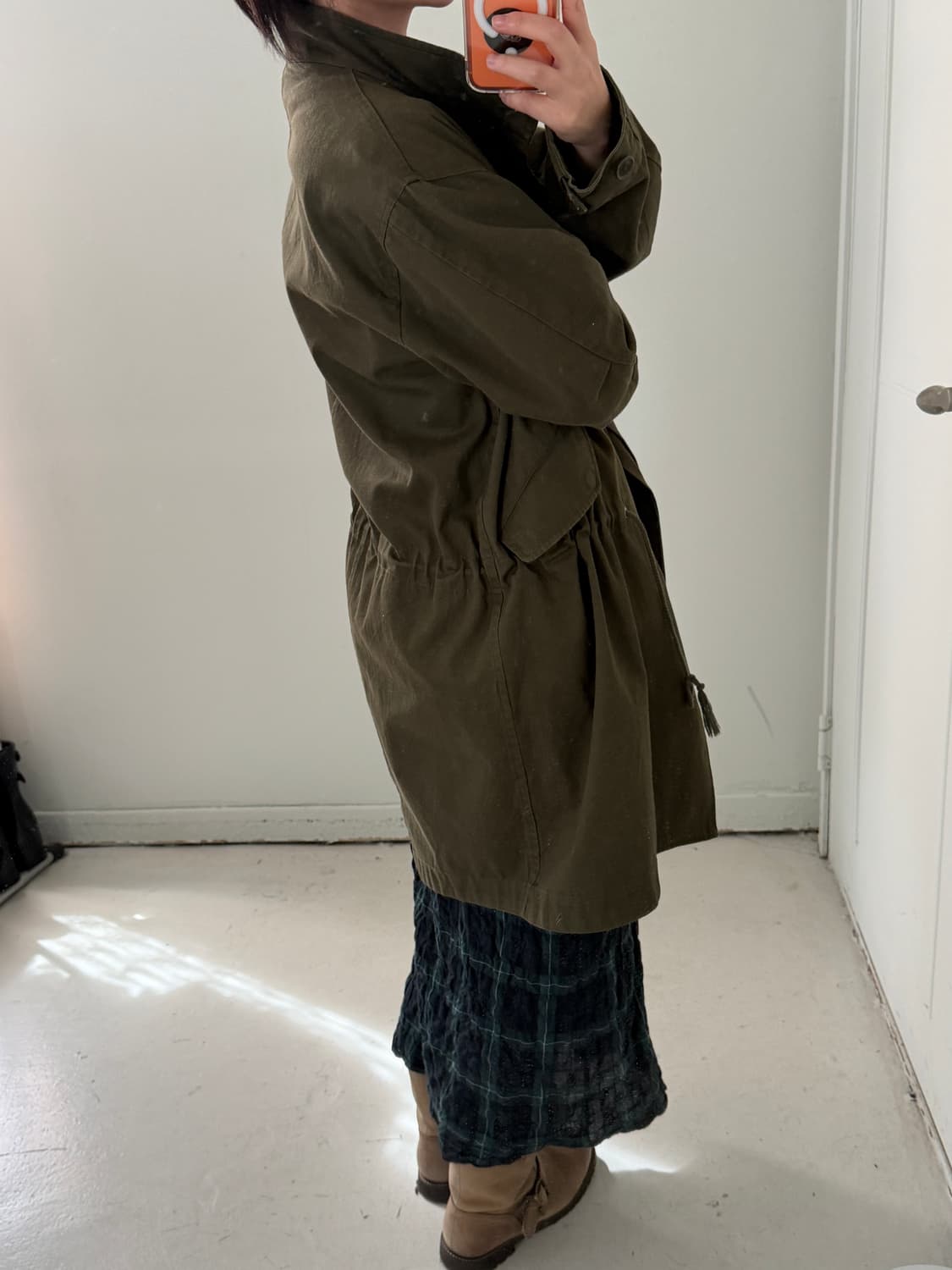 일본빈티지 피쉬테일 카키 야상 상품이미지5