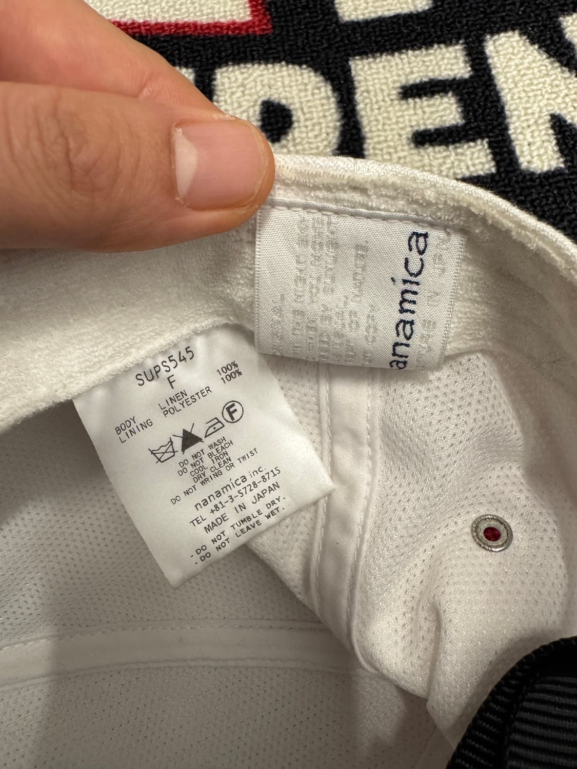 나나미카 15SS 볼캡 SUPS545 화이트 블루 메이드 인 재팬 상품이미지6