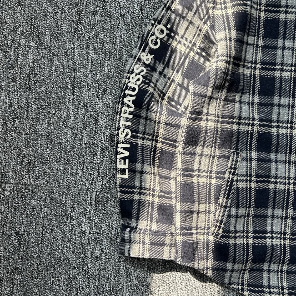 리바이스 체크 패턴 후드 셔츠 상품이미지3