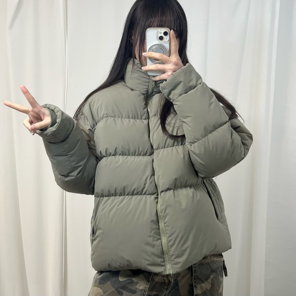 LAFUDGE STORE Khaki Puffer Jacket  상품이미지2