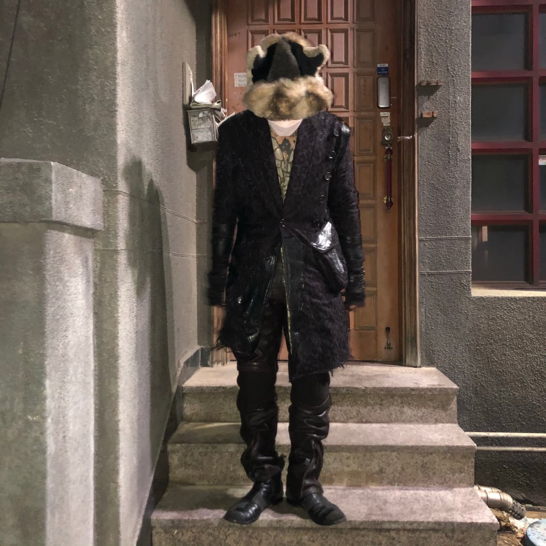 1996AW 이세이미야케 레더 바이커 팬츠 상품이미지3