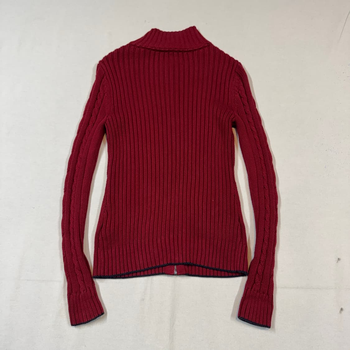 S) 타미힐피거 케이블 꽈배기 니트 집업 상품이미지6