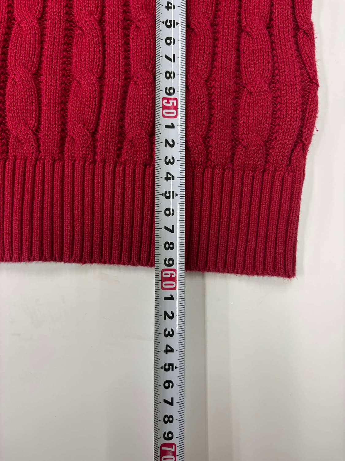 폴로 랄프로렌 딮버건디 케이블 크루넥 니트(XL) 상품이미지6