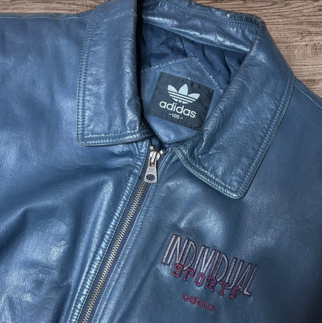 90s Adidas Leather Bomber Jacket 상품이미지2