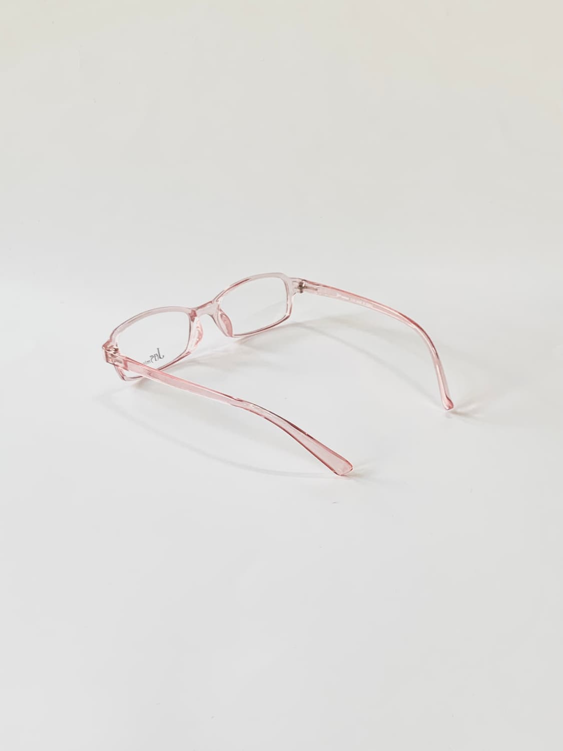 [픽키-594] (Small) 핑크 투명 뿔테 안경테 사각 소형 상품이미지4