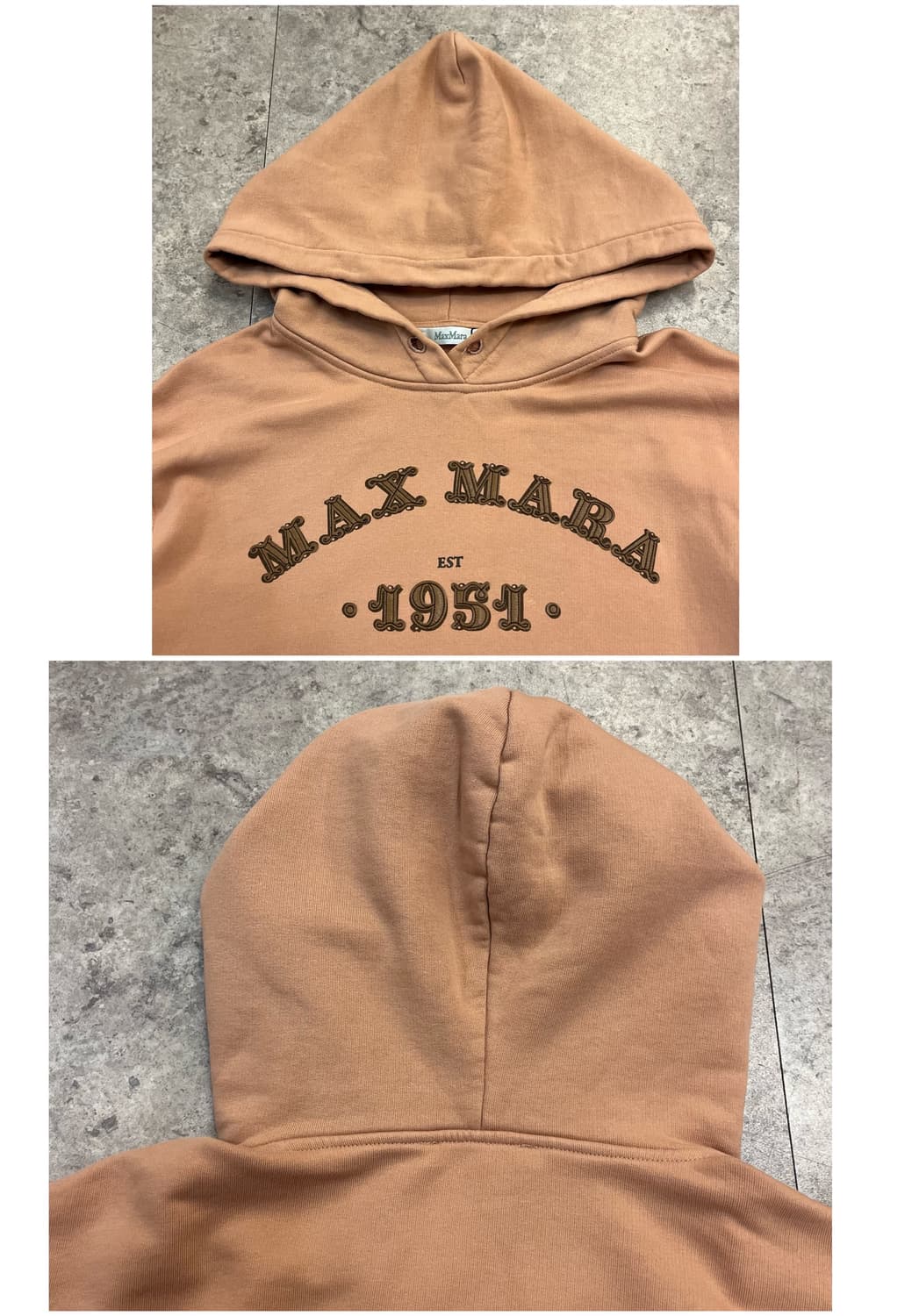 막스마라 아디토 코튼 후드 파우더 핑크 S #csz2171 상품이미지5