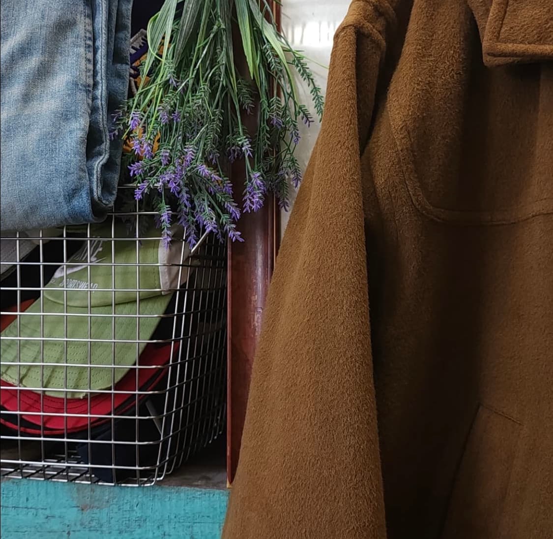 90s 프렌치 울 빈티지 더플 코트 브라운 XL 상품이미지8