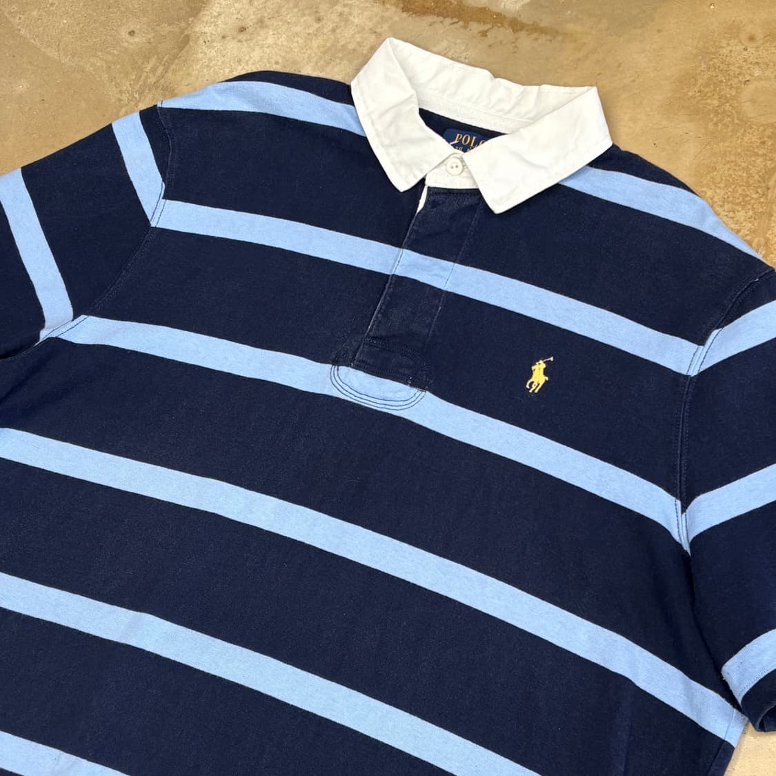 XL 폴로랄프로렌 단가라 반팔 럭비티  상품이미지1