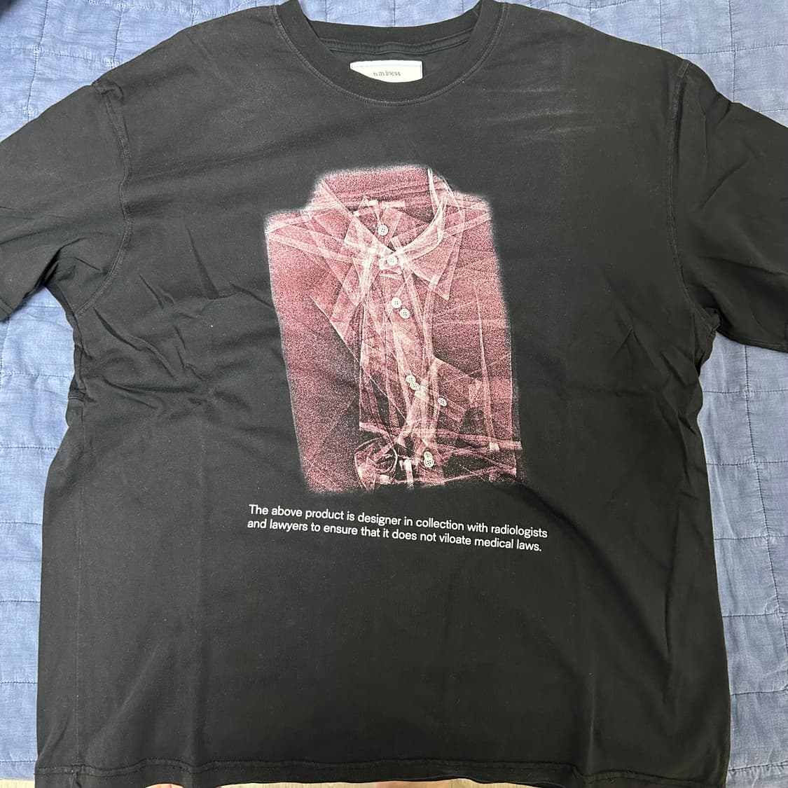 (1) 웨이비니스 엑스레이 xray 티셔츠 블랙 상품이미지1