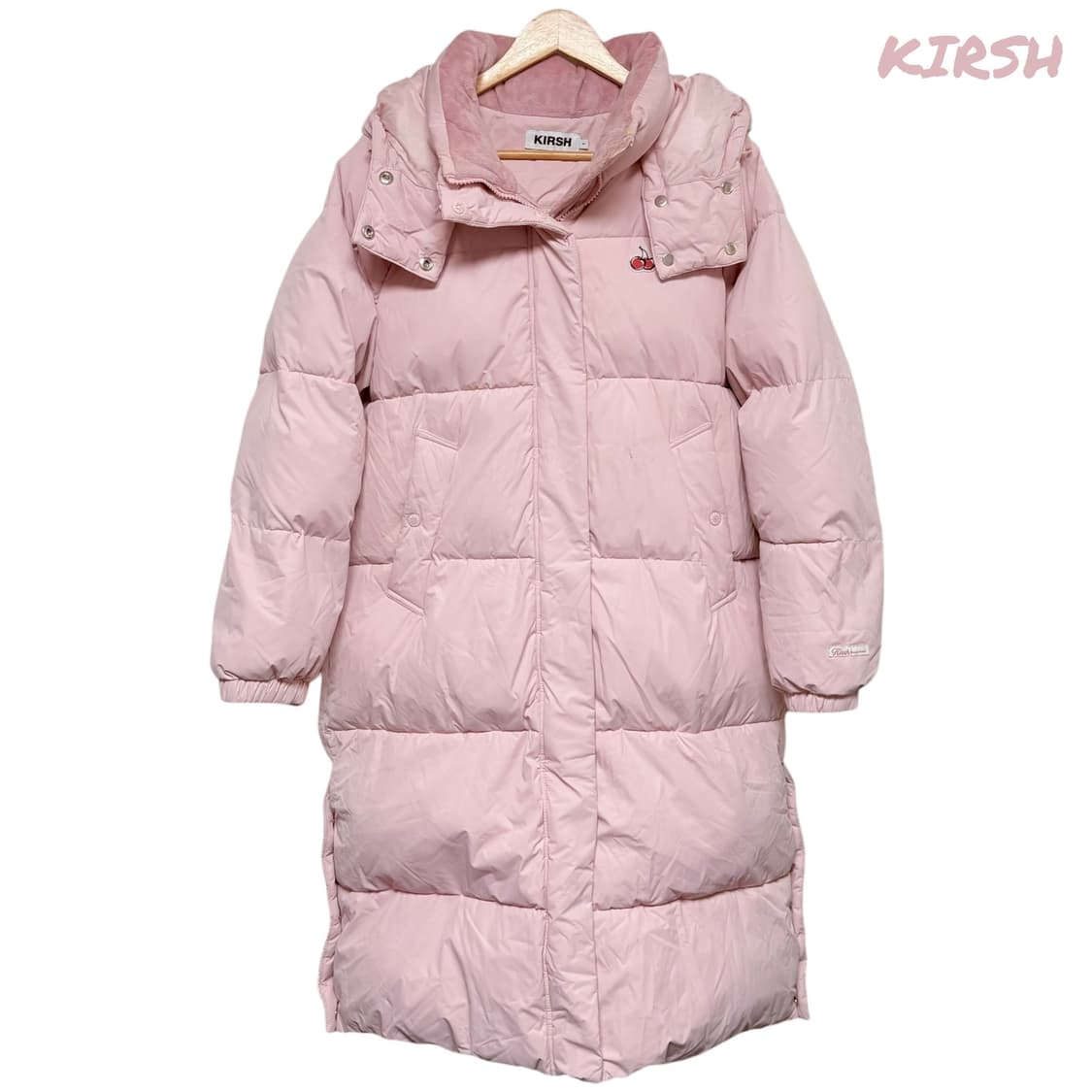 3709 키르시 연핑크 후드 롱패딩 상품이미지1