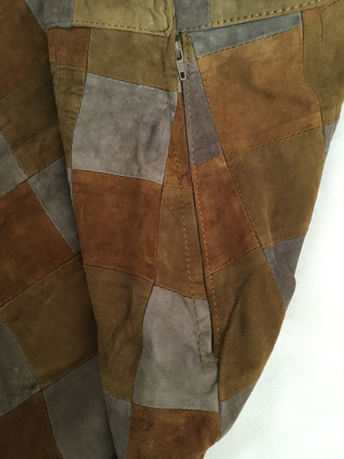 Goatskin Patchwork Midi Skirt 상품이미지2