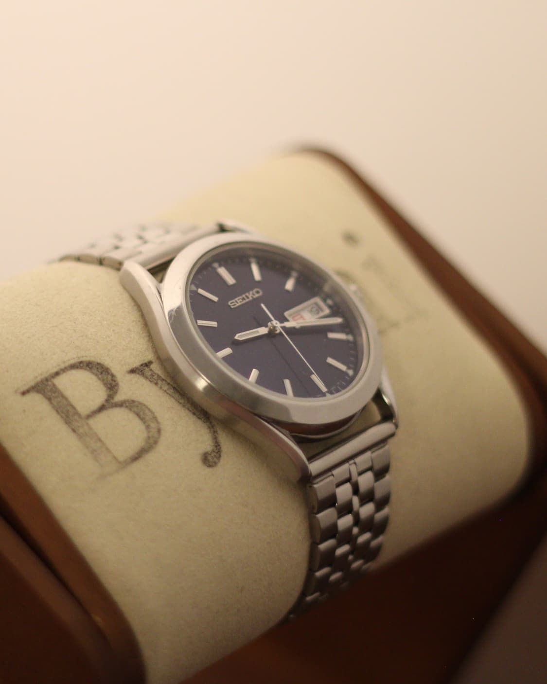 [Seiko] 세이코 네이비 다이얼 데이데이트 시계 상품이미지4