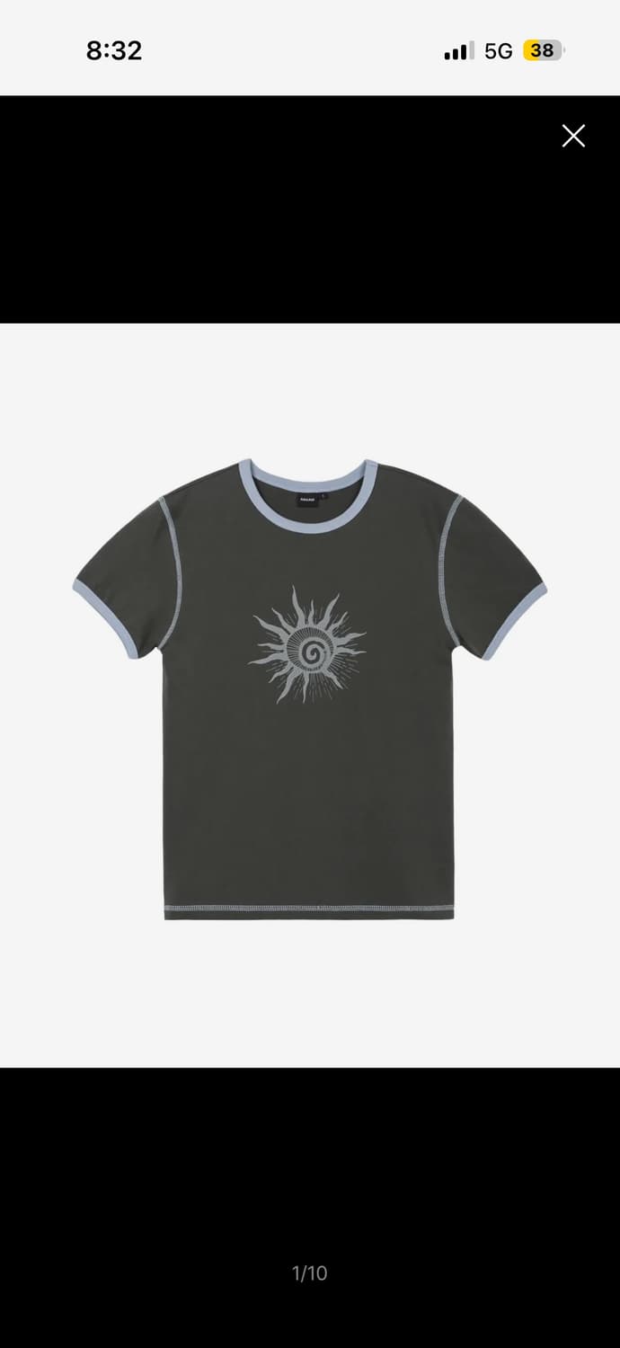 아캄 cracked sun ringer top - 다크그레이 상품이미지1