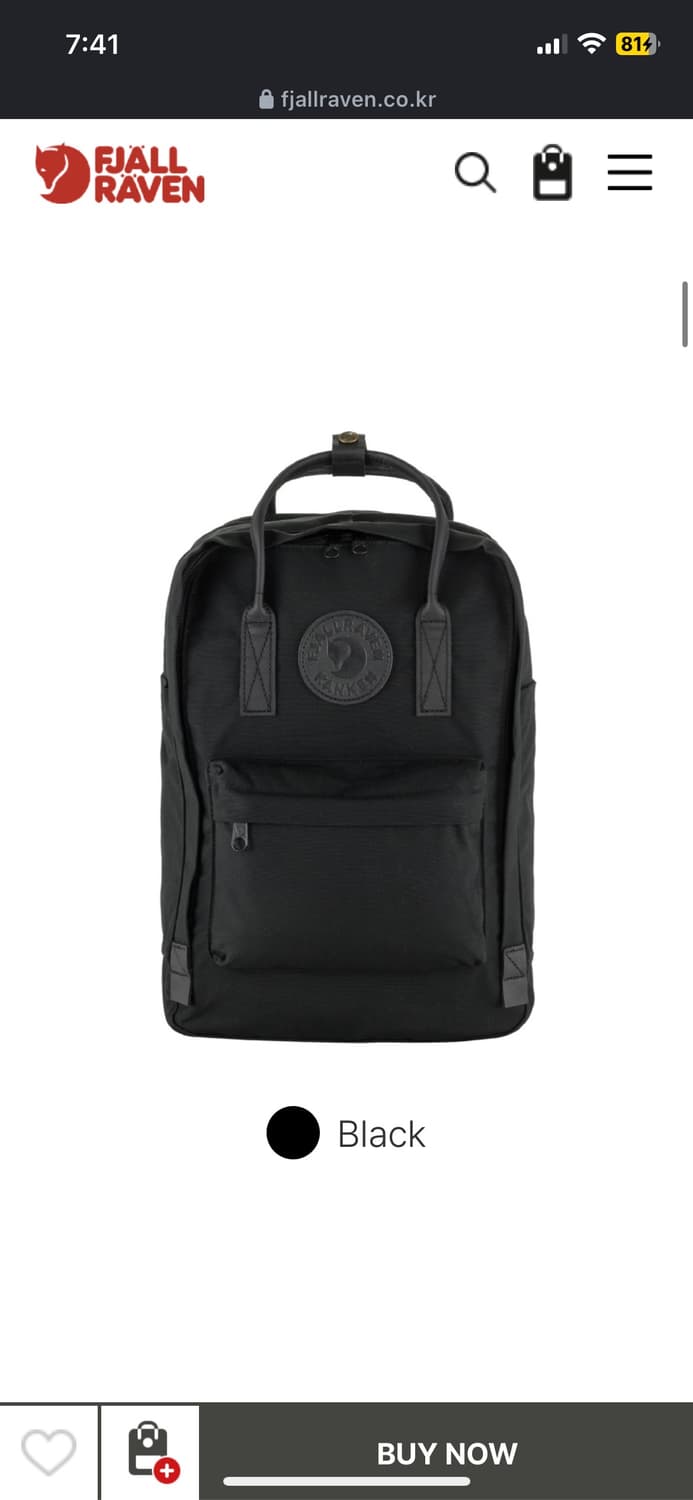 피엘라벤 칸켄 No.2 랩탑 15 블랙 새상품 상품이미지4