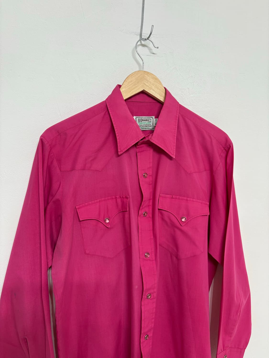 70's vtg H bar C faded Pink Western Shir 상품이미지2
