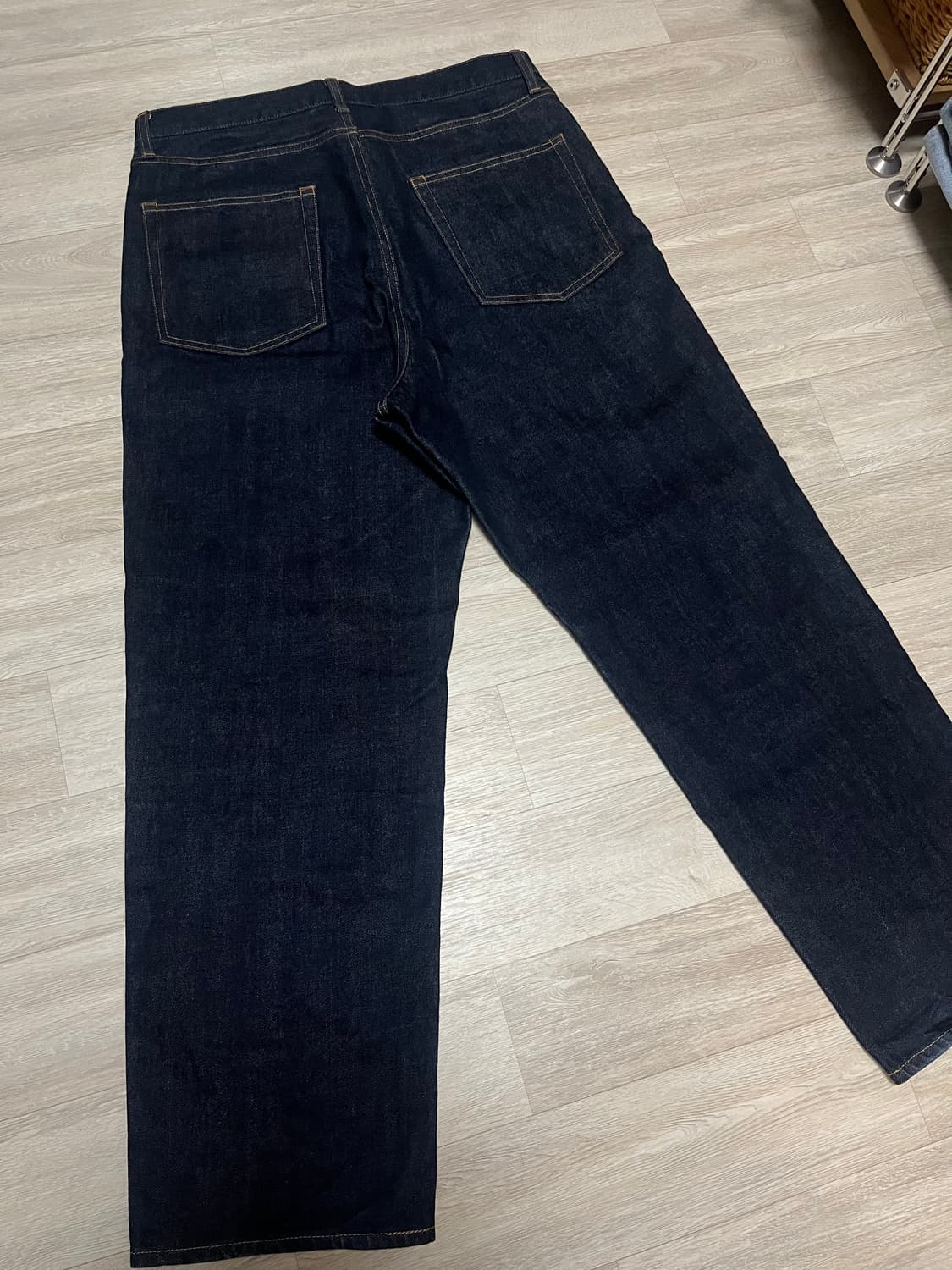 [M] 와코마리아 블랙아이패치 데님 인디고 상품이미지9