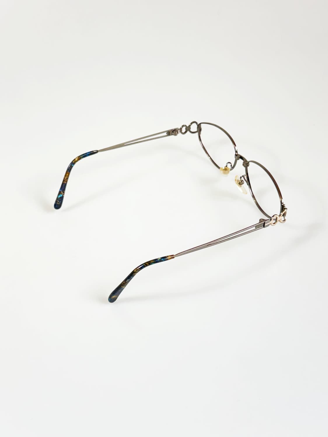 90s 유로피안 슬림 오벌 메탈 프레임 빈티지 안경 상품이미지4