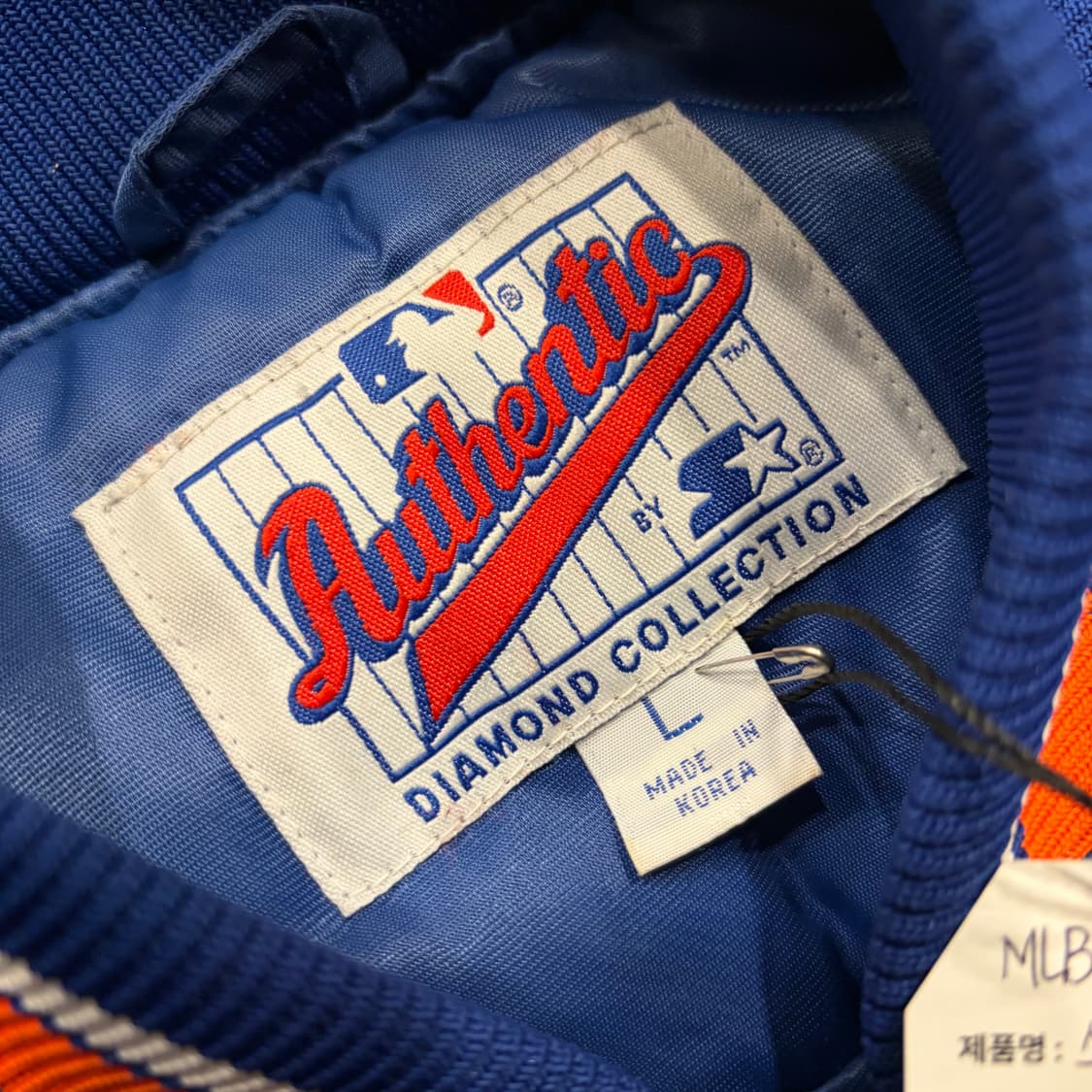 [L] 스타터 뉴욕 메츠 MLB 블루 야구 점퍼 자켓 C64 상품이미지5