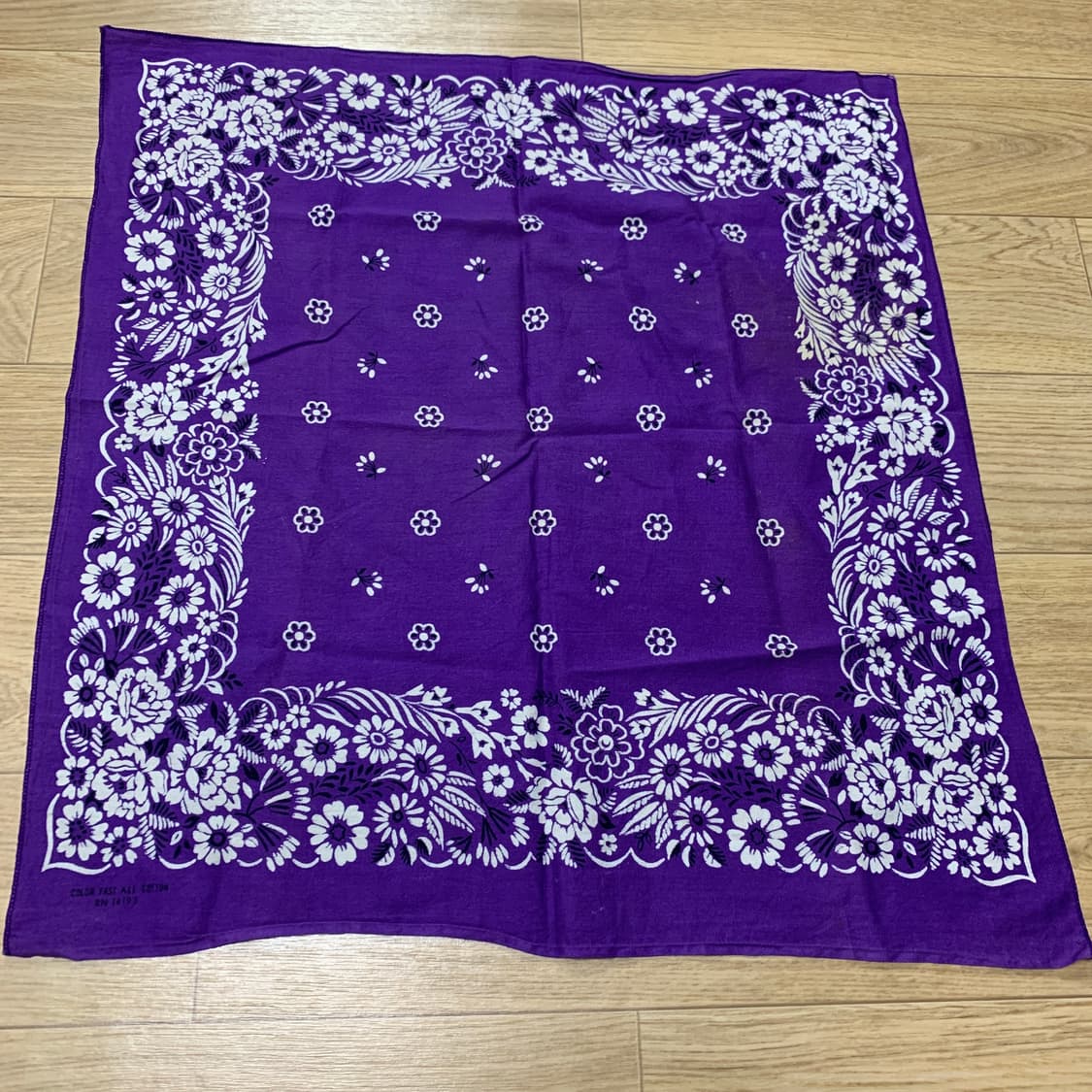 70s made in usa 플라워 반다나 상품이미지1