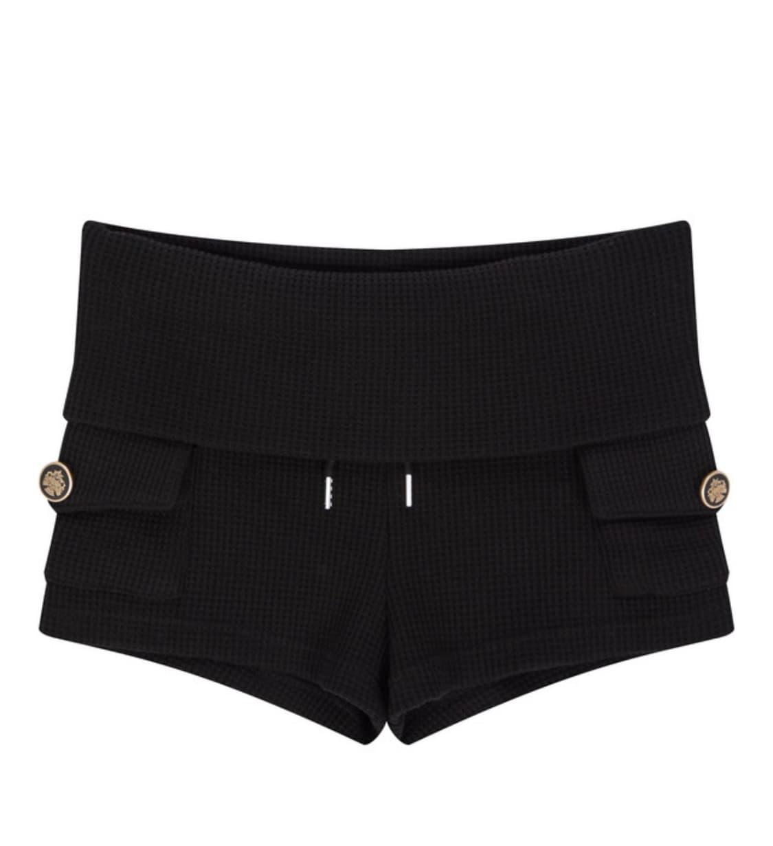 유스이즈유어스 와플 마이크로 숏팬츠 블랙 상품이미지2