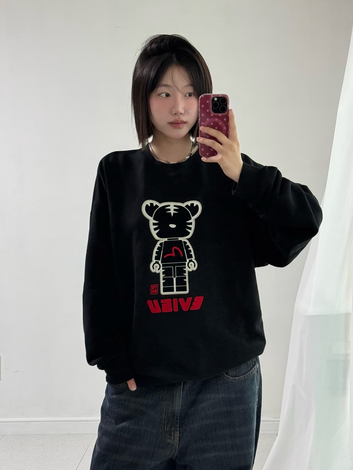 에비수 베어 오버핏 맨투맨 상품이미지2
