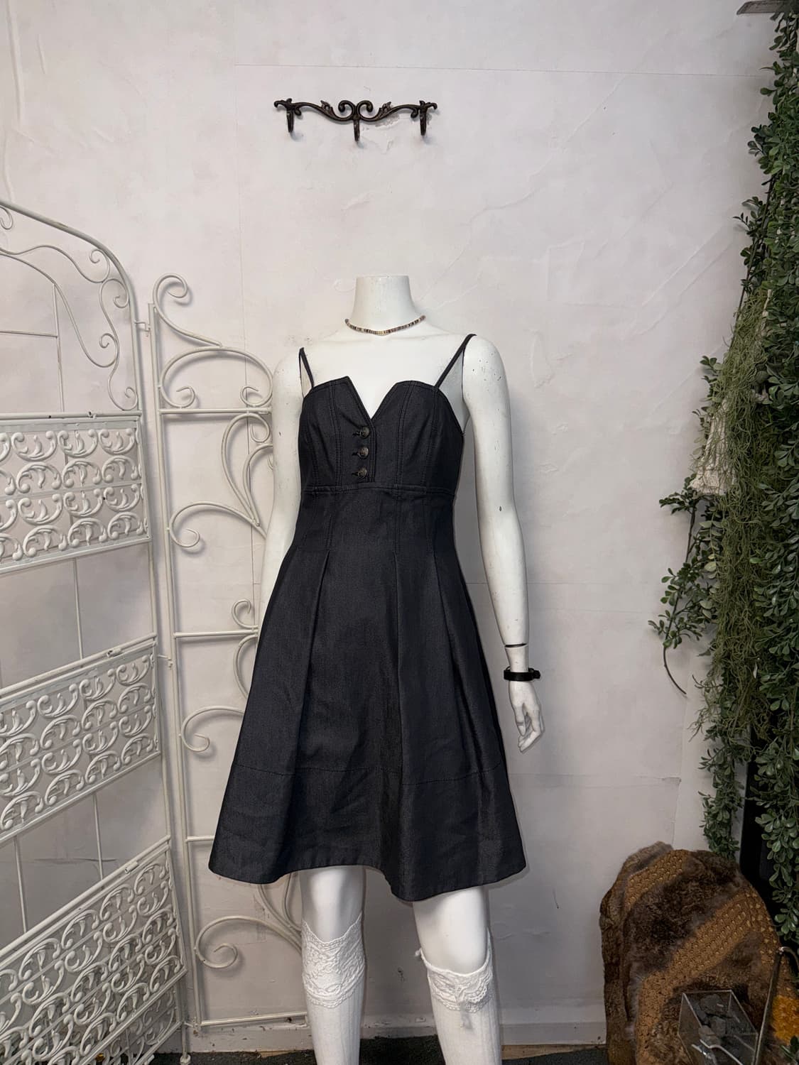 Armani Jeans raw denim pleats midi ops 상품이미지2