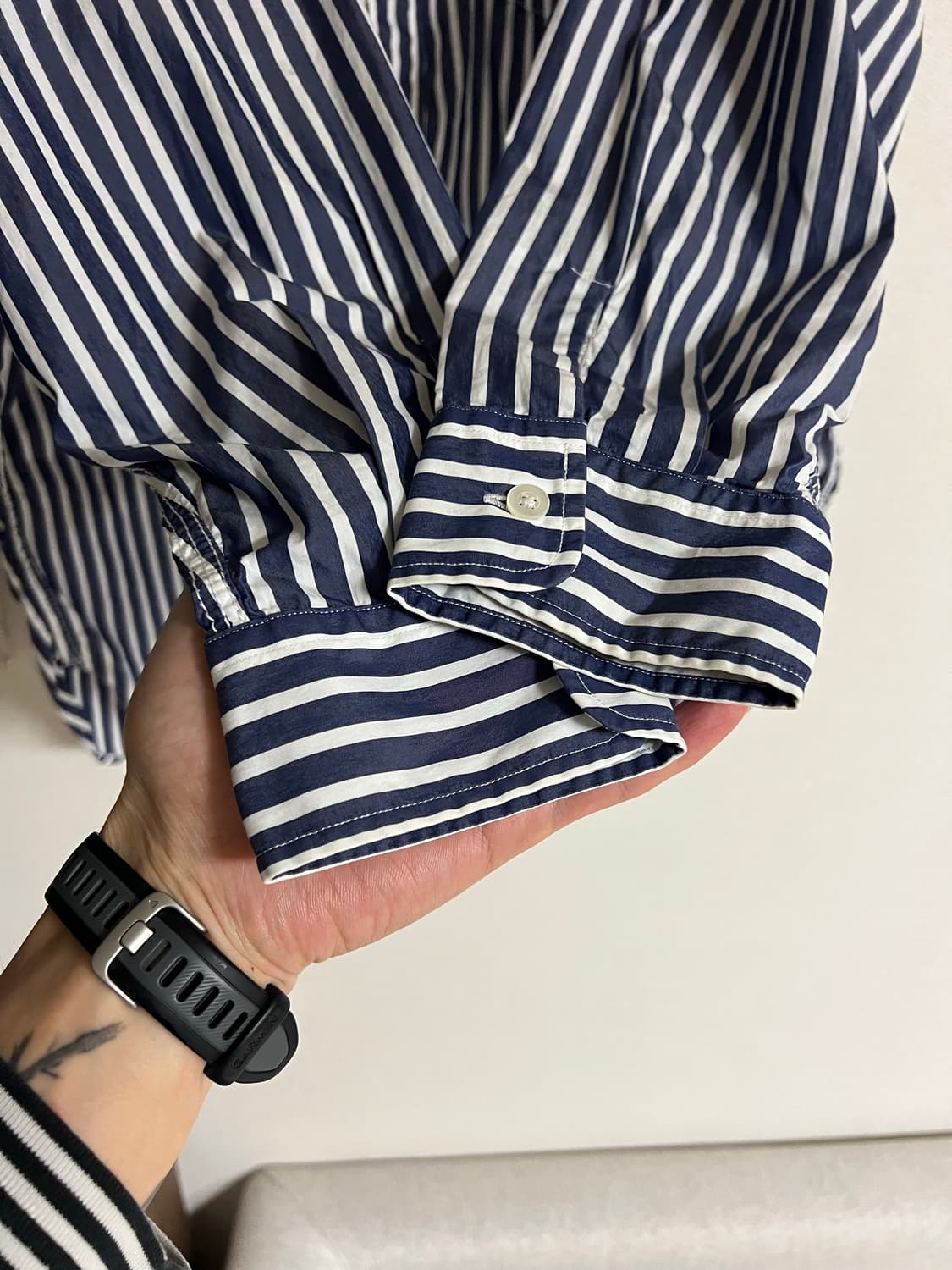 나나미카 빅 버튼다운 스트라이프 윈드셔츠 L 상품이미지5