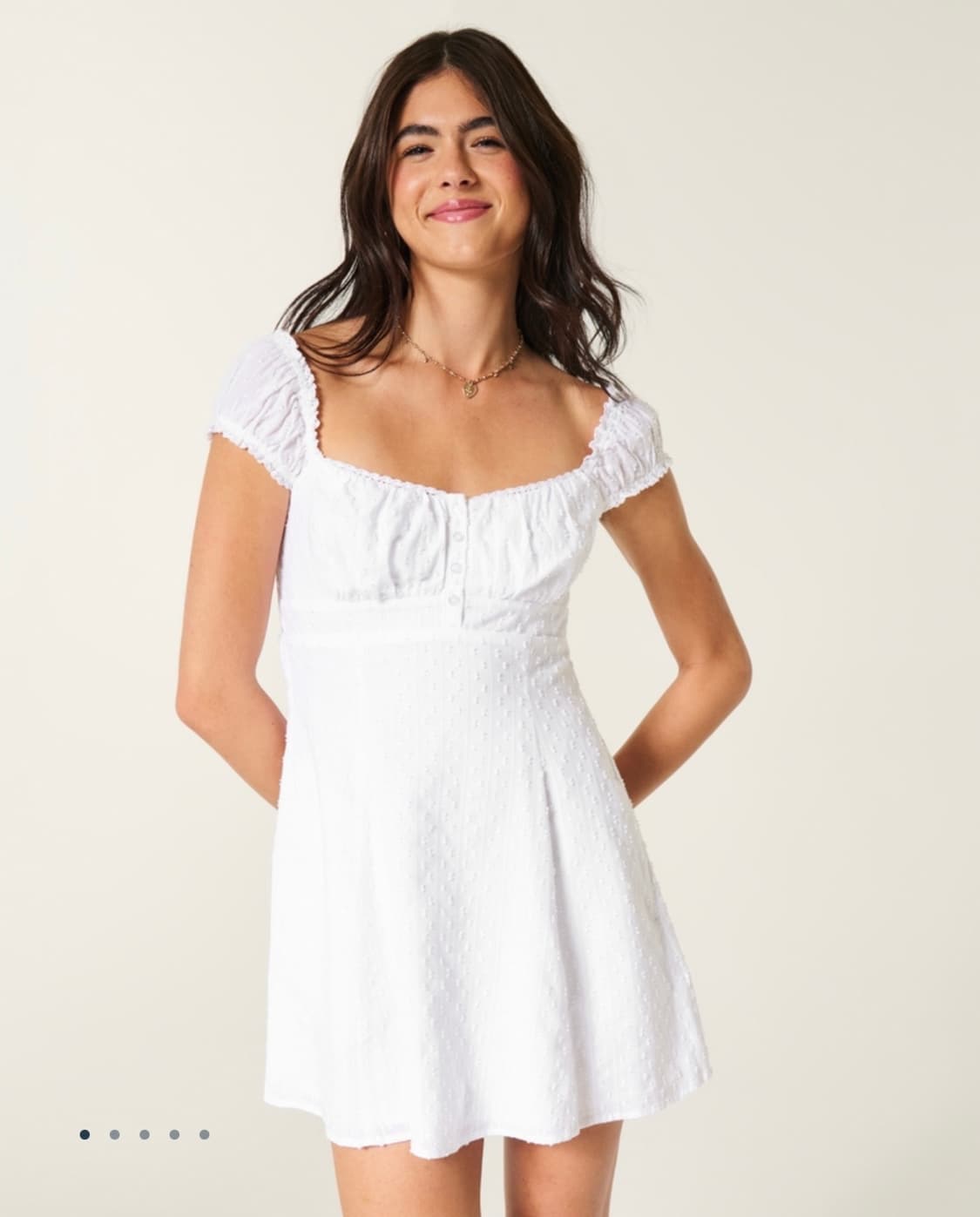 홀리스터 베이비돌 화이트 퍼프 미니 원피스 상품이미지1