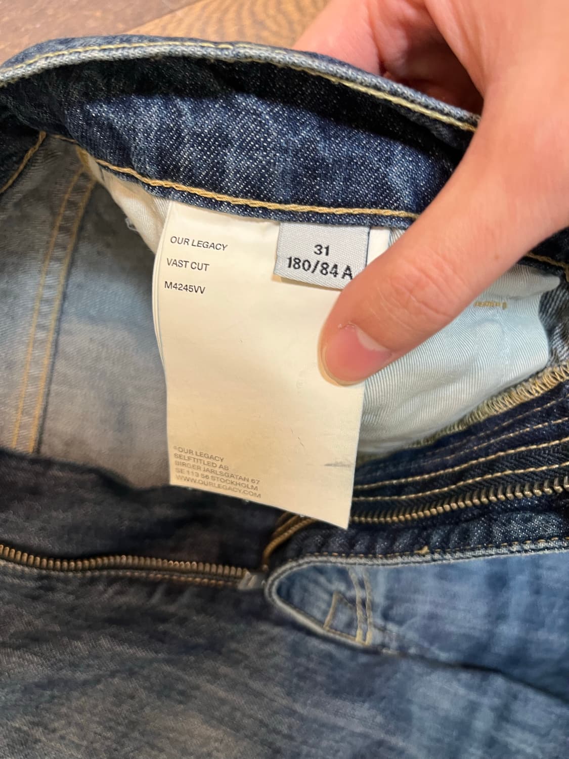 아워레가시 바스트컷 빈티지 리페어 데님 31사이즈 상품이미지3