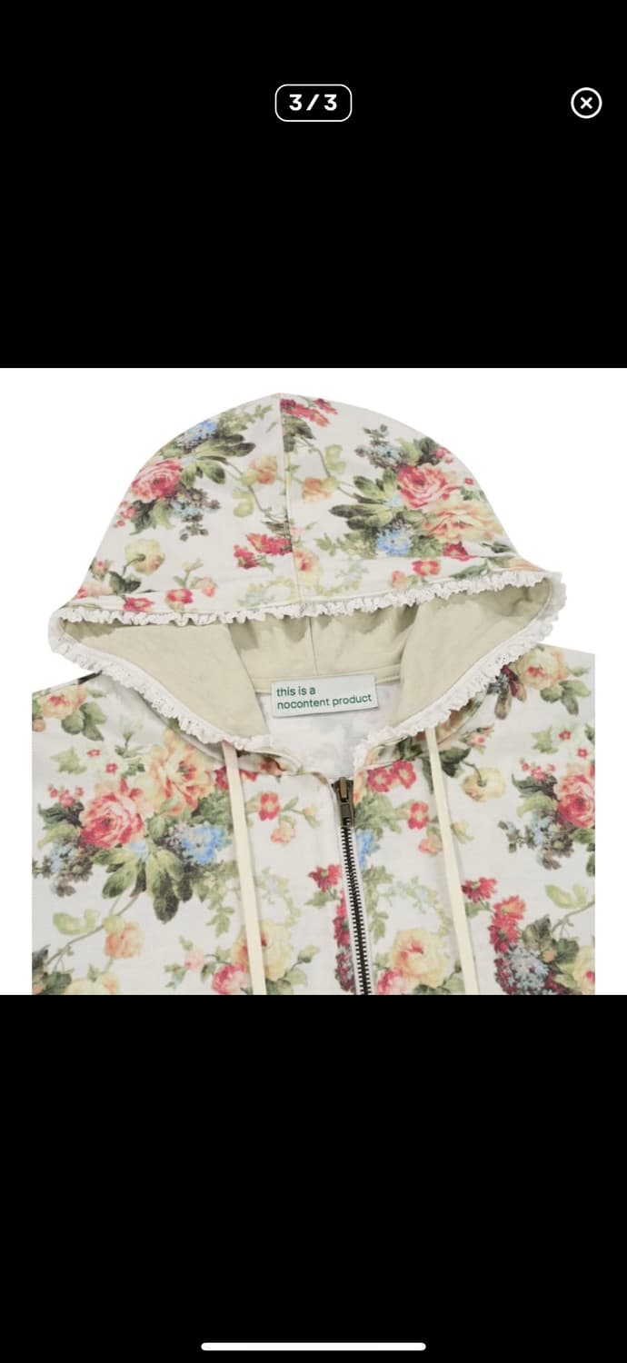 노컨텐츠 Flower Lace Zip-up_ivory 상품이미지3