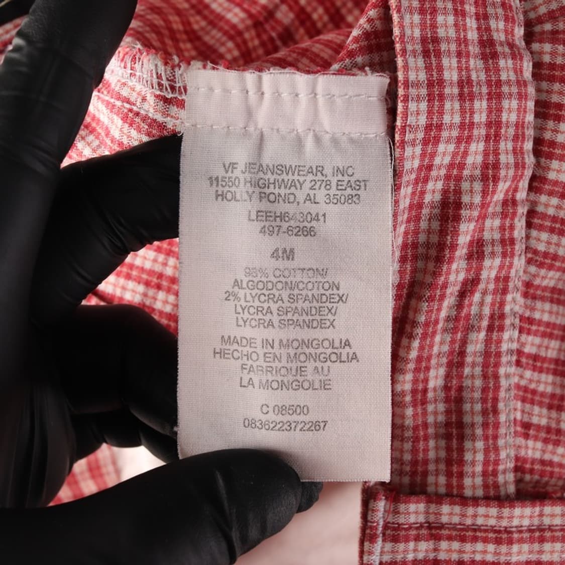 LEE 레드 깅엄 체크 숏 팬츠 상품이미지6