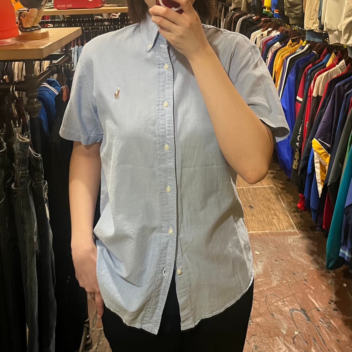 [HI] 폴로 반팔셔츠 연블루 상품이미지1