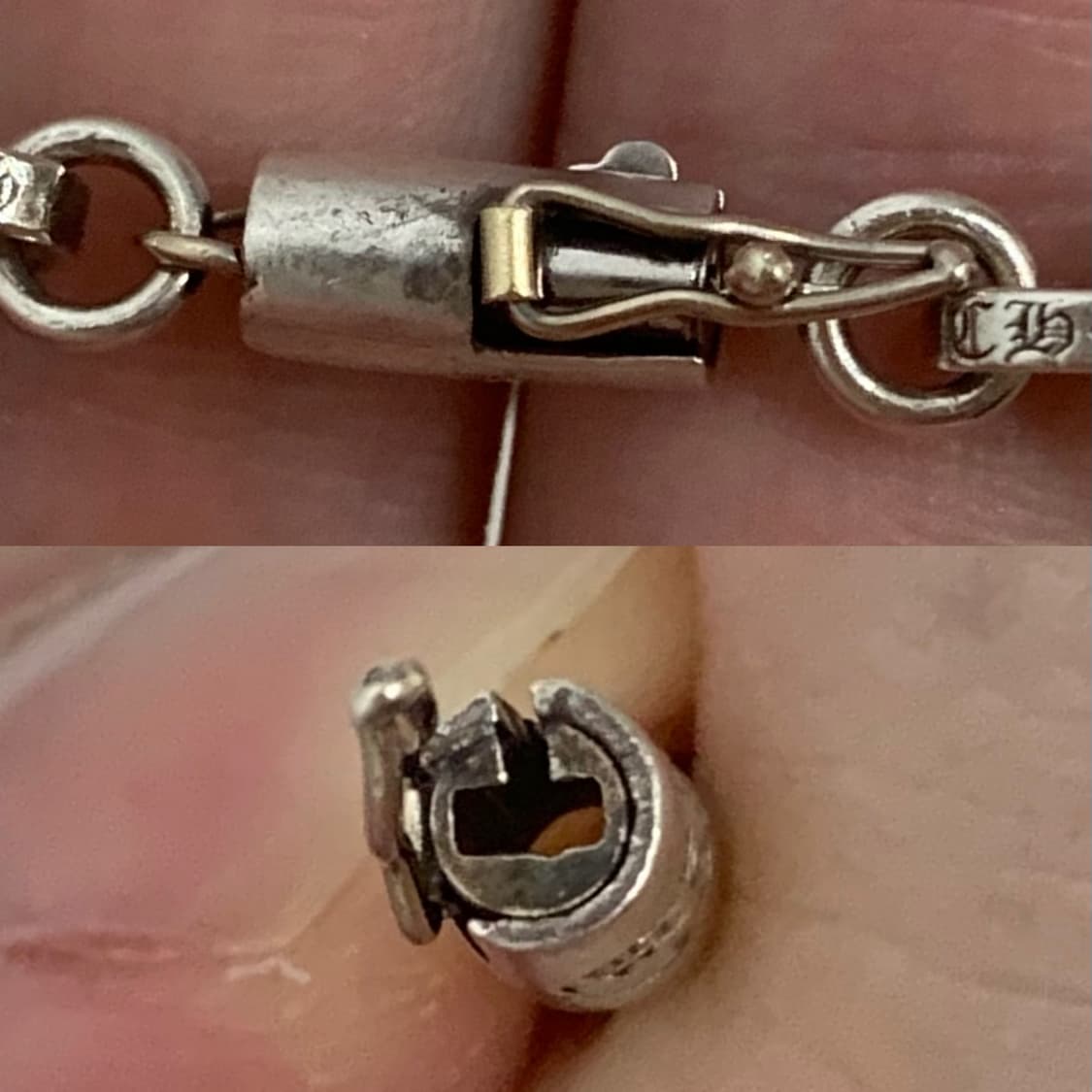 [7인치] 크롬하츠 페이퍼체인 은 팔찌 상품이미지6