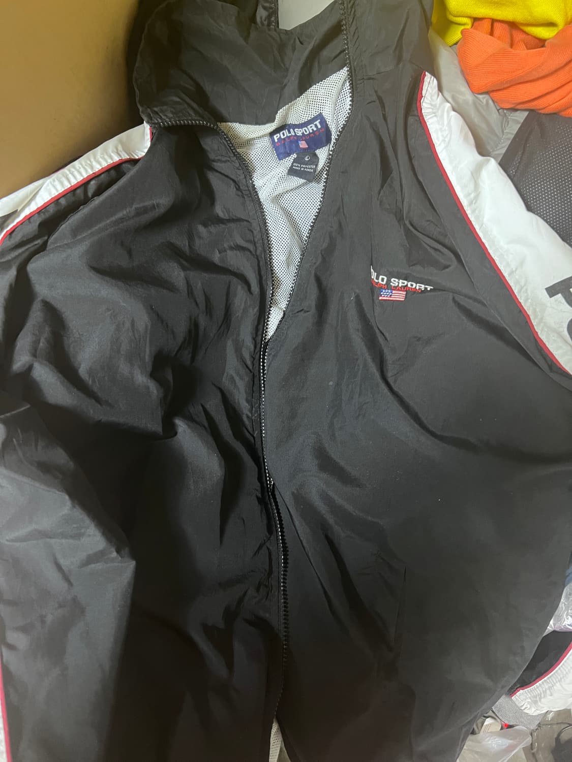 폴로스포츠 블랙 바람막이 자켓 L 상품이미지1