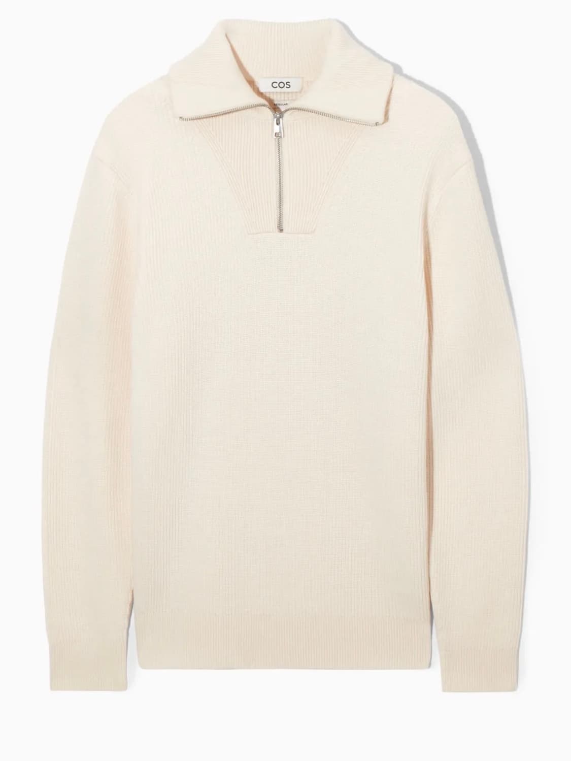 COS 코스 울 반집업 화이트 니트 스웨터 M 100-105 상품이미지2