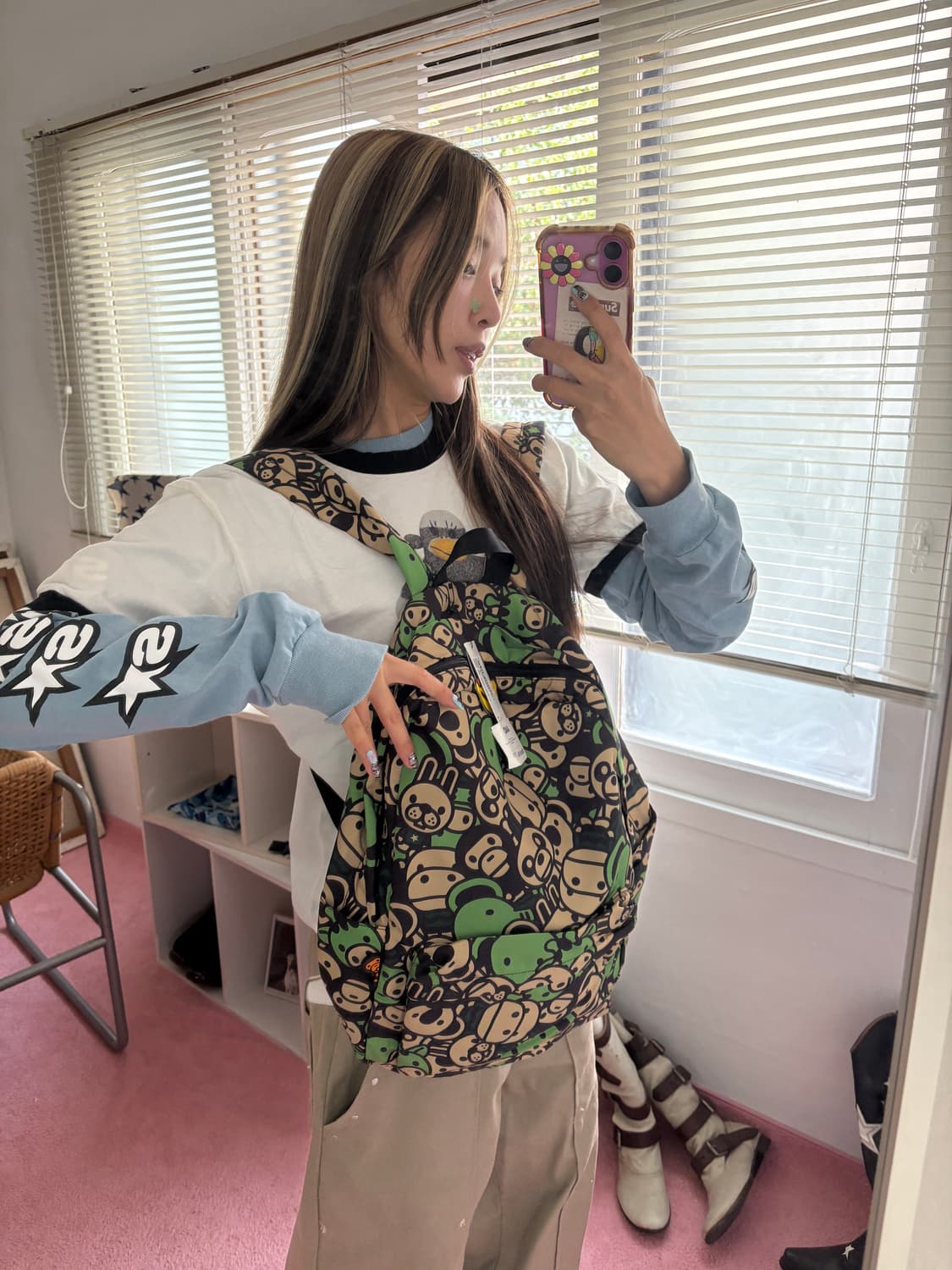 베이프 올패턴 백팩 상품이미지1