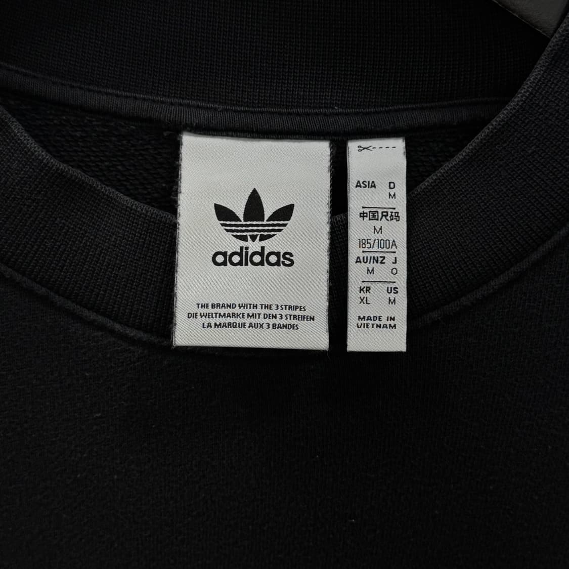 아디다스 블랙 트레포일 삼선 맨투맨 XL 상품이미지4