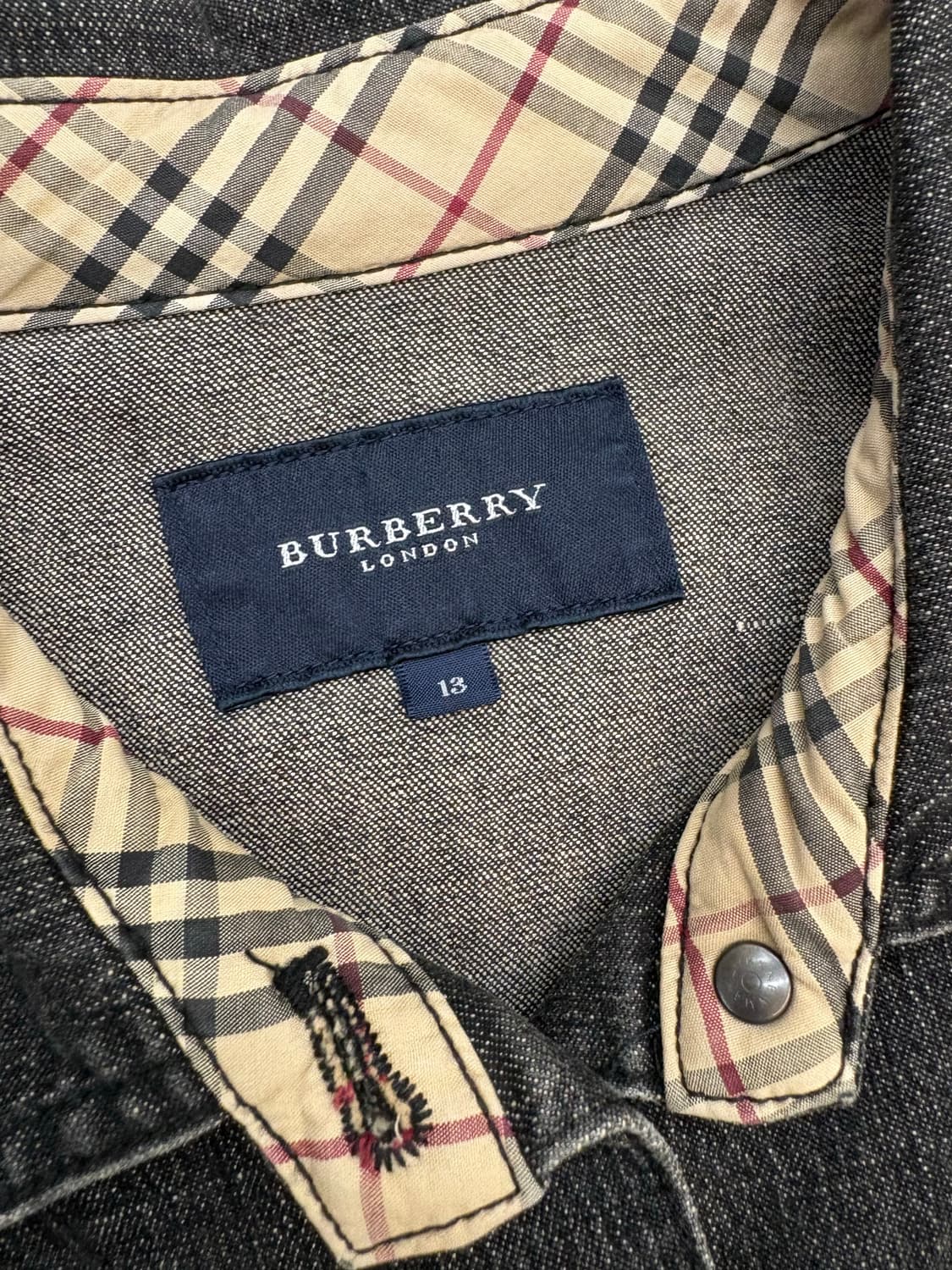 버버리 런던 흑청 데님 자켓 상품이미지6