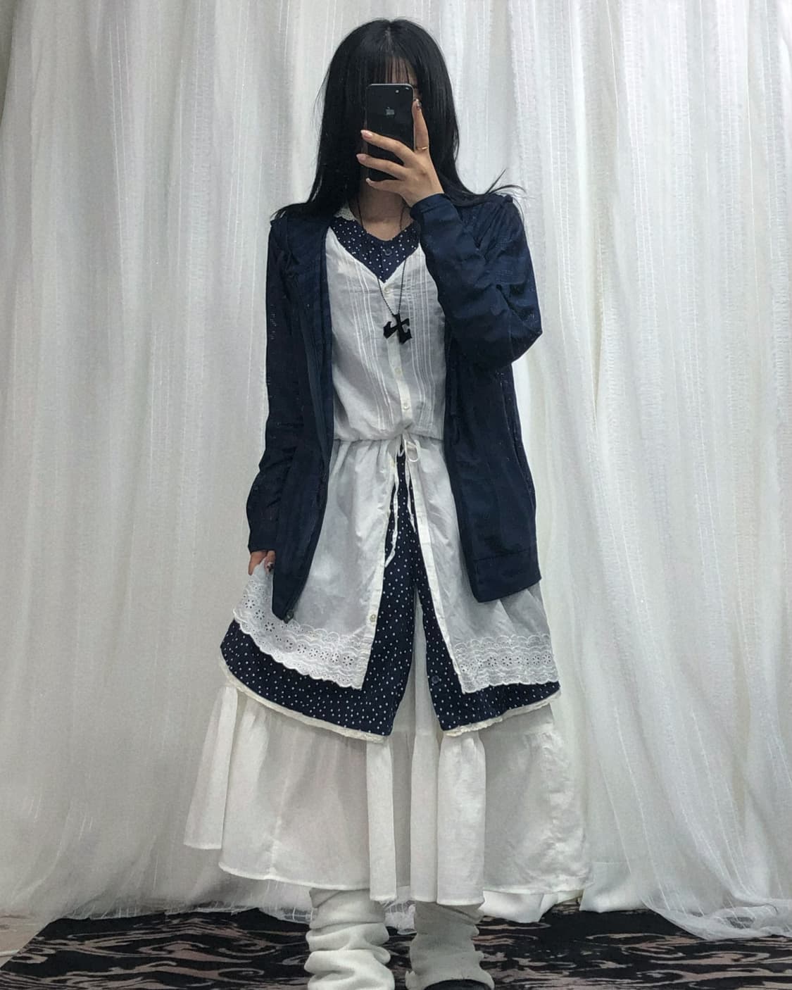아디다스 네이비 져지 러블리 너드모리 세트 상품이미지3