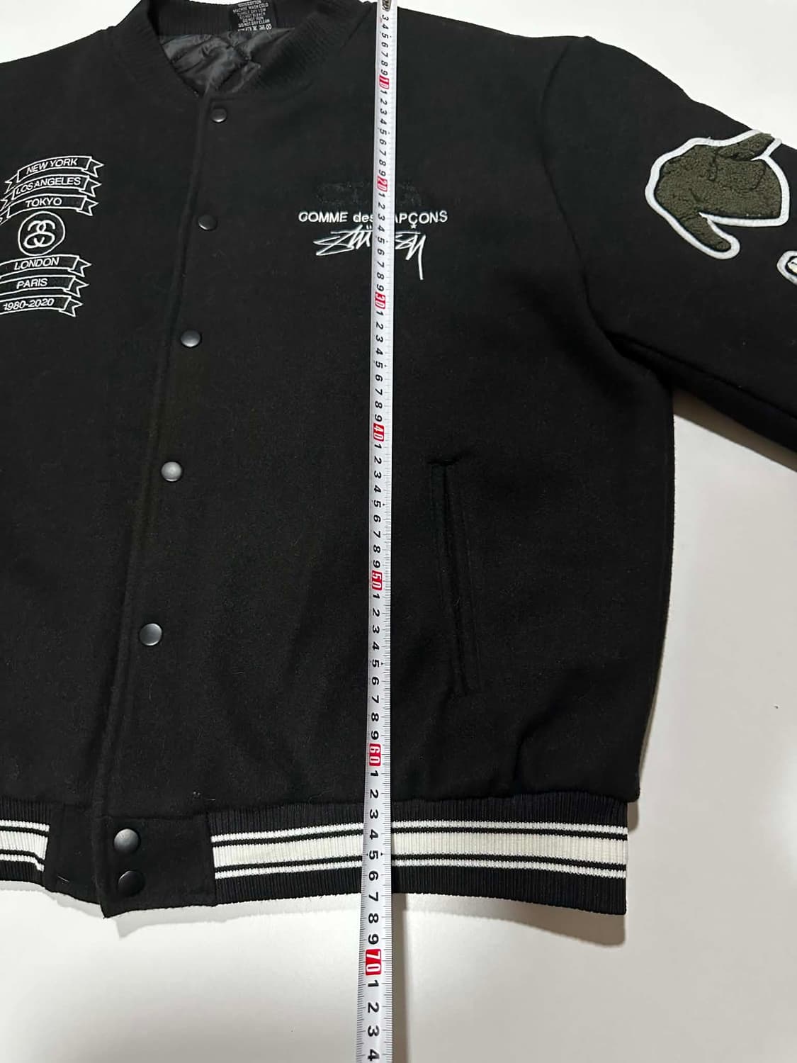 스투시 X CDG 콜라보 바시티 자켓 XL 상품이미지7