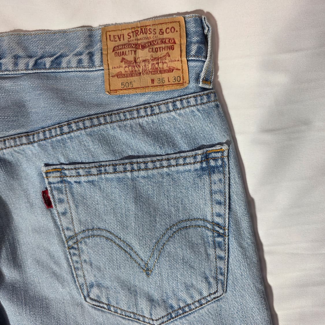 [W36L30]00s 리바이스 505 레귤러핏 데님팬츠 상품이미지7