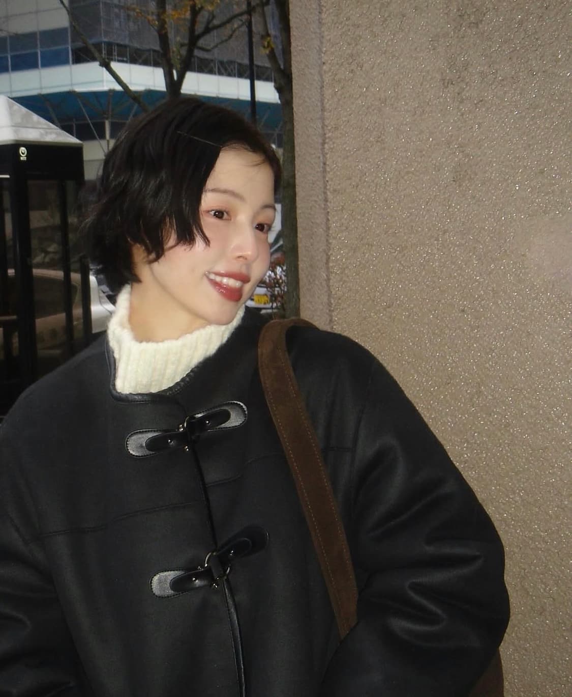 오브네어 클래식 버클 무스탕 자켓 새상품 상품이미지5