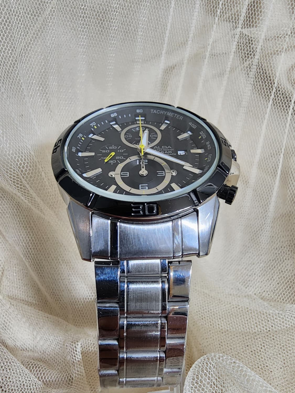 세이코 알바 메탈 크로노그래프 시계 상품이미지6