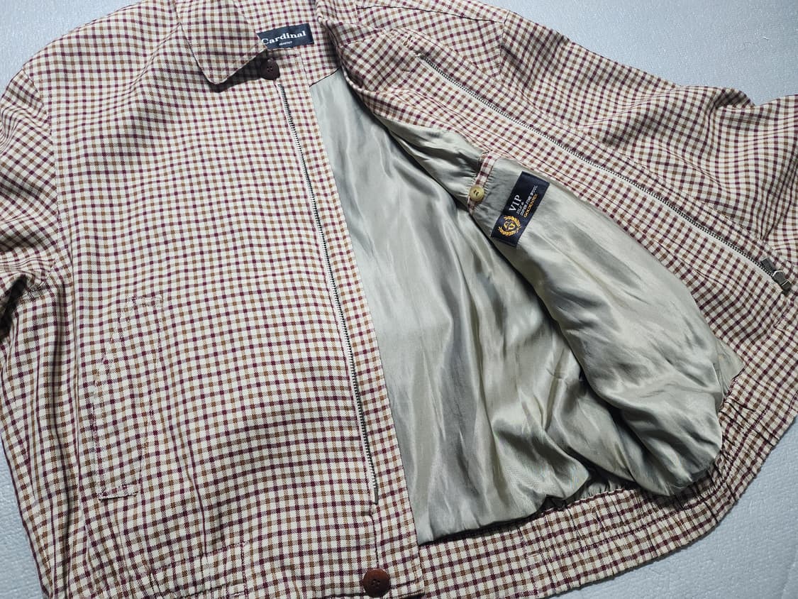 빈티지 카디널 올드스쿨 체크 블루종 자켓 상품이미지8