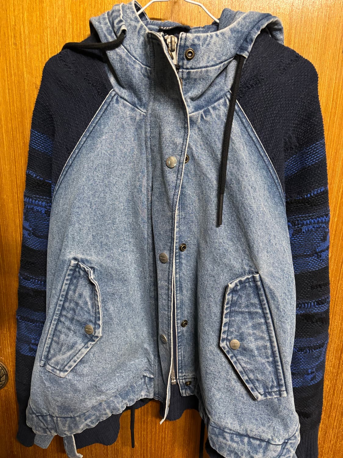 Diesel 디젤 데님 니트 후드 자켓 상품이미지1