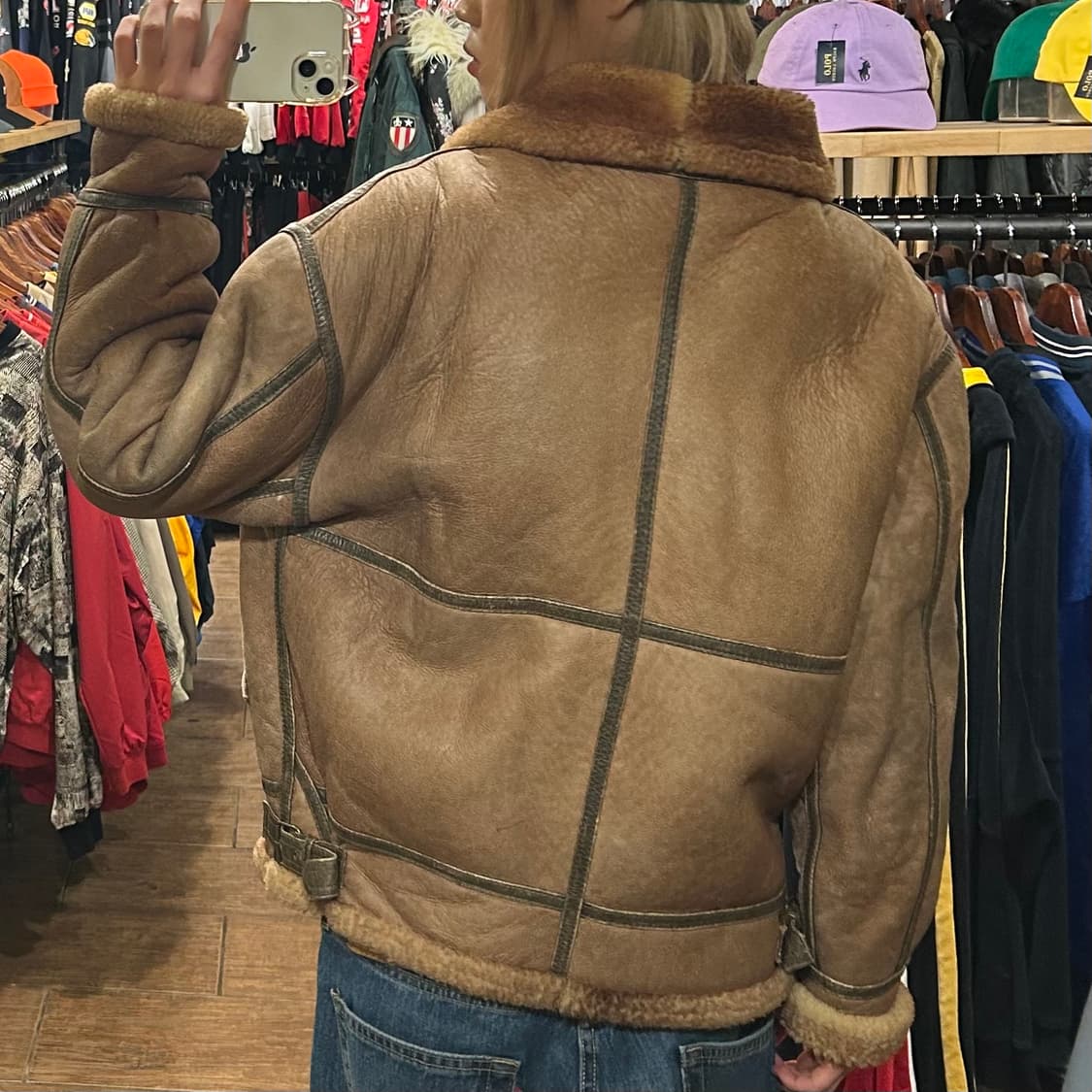 [HI] VTG 레더 자켓 캬라멜 상품이미지5