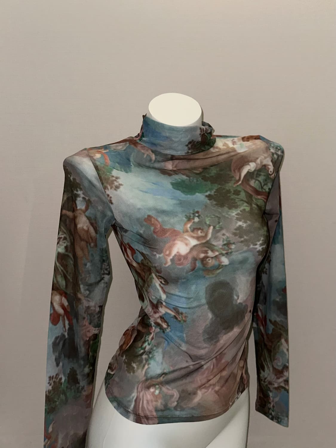 시스루 천사 빈티지 반폴라 슬림핏 롱슬리브 상품이미지5